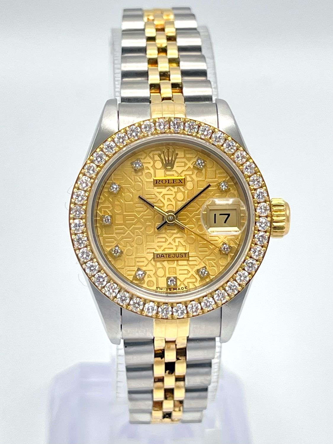 Rolex Datejust 26mm 69173 Factory Jubilee Diamond Dial Diamond Bezel Two Tone Box