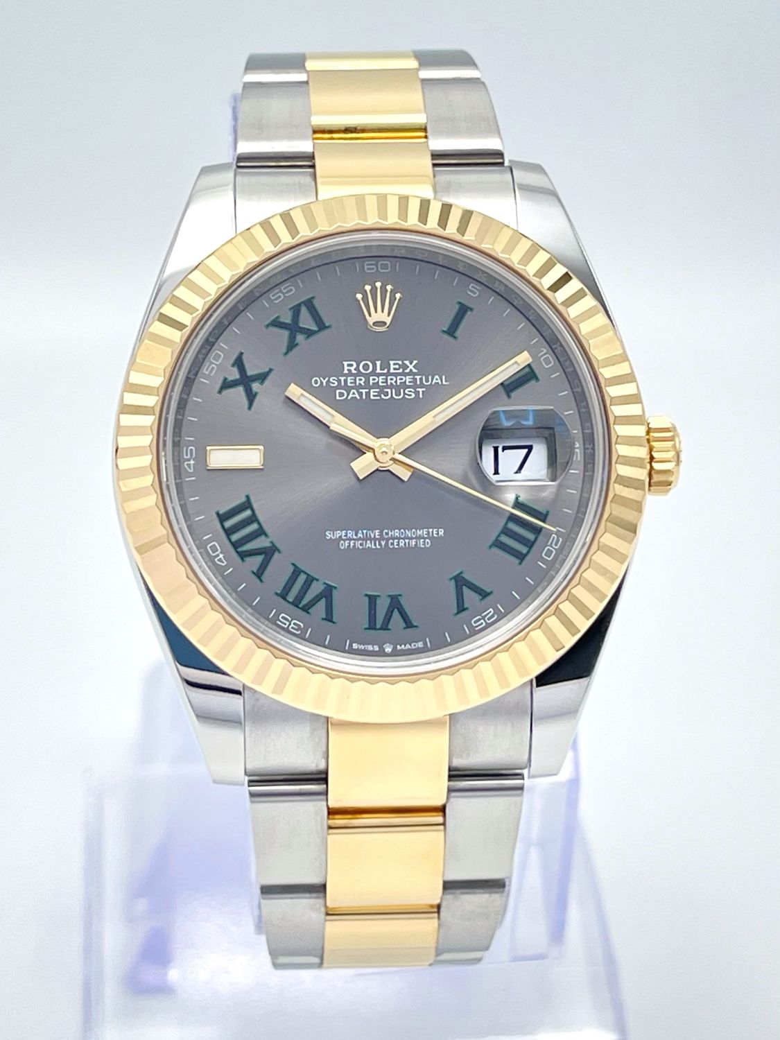 Rolex Datejust 126333 Bi-Metal Yellow Gold 41mm Wimbledon Fluted Oyster Papers