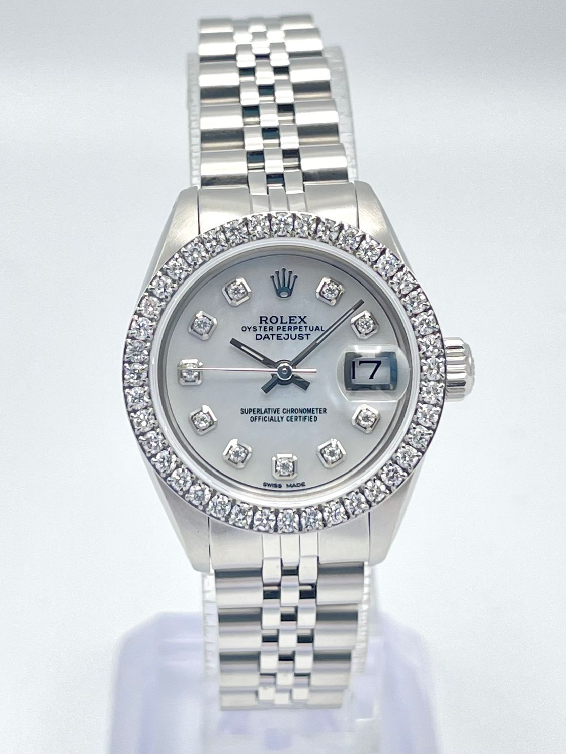 Rolex Datejust 26mm 6917 Mother of Pearl Diamond Dial Diamond Bezel Jubilee Box