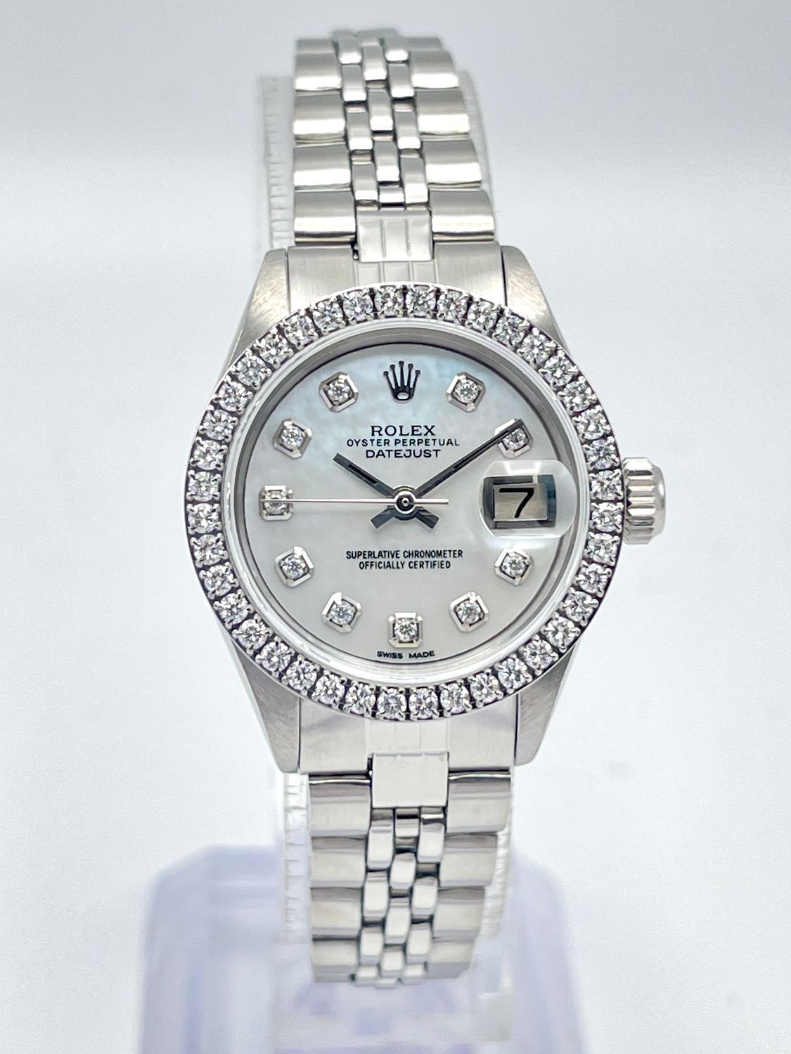 Rolex Datejust 26mm 6917 Mother of Pearl Diamond Dial Diamond Bezel Jubilee Box