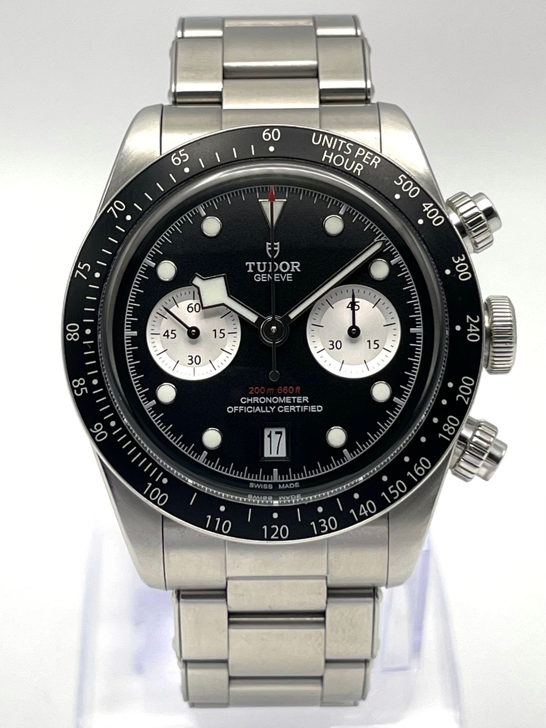 Tudor Black Bay Chronograph 41mm 79360N Black Dial Black Bezel Stainless Papers