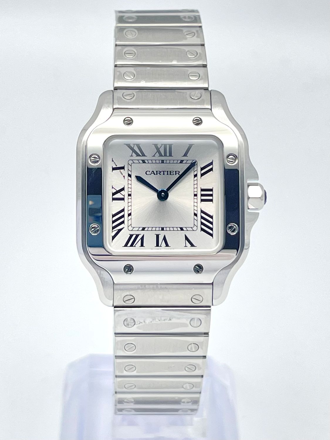 Ladies Cartier Santos 27mm WSSA0082 2026 Silver dial Stainless Stickered Papers