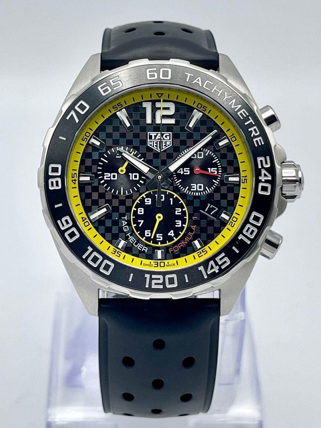 Tag Heuer Formula 1 CAZ101AC 43mm Chronograph Rubber Black Dial Carbon Papers