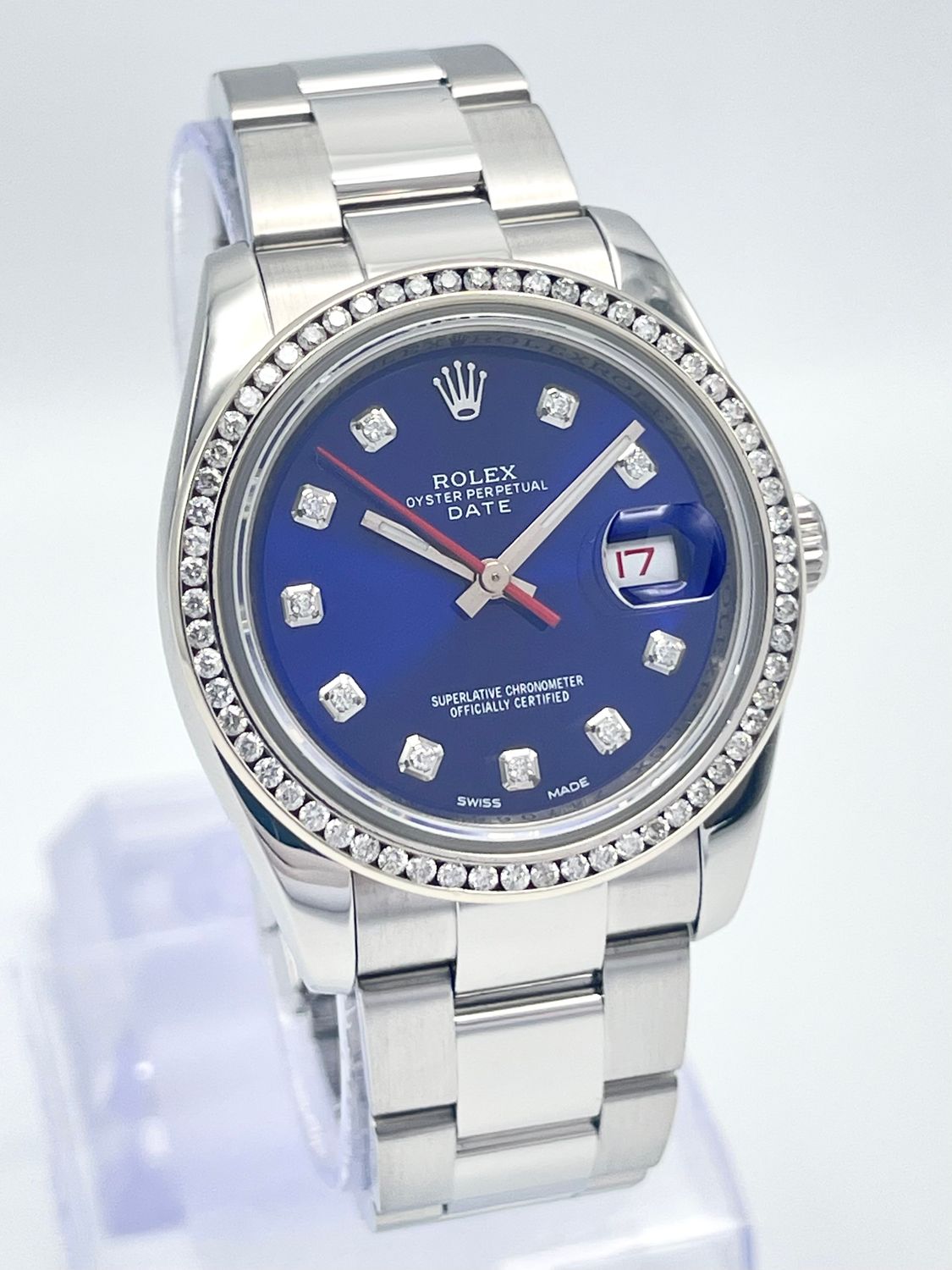 Rolex Datejust Turn O Graph 116264 36mm Blue Diamond Dial Diamond Bezel Oyster