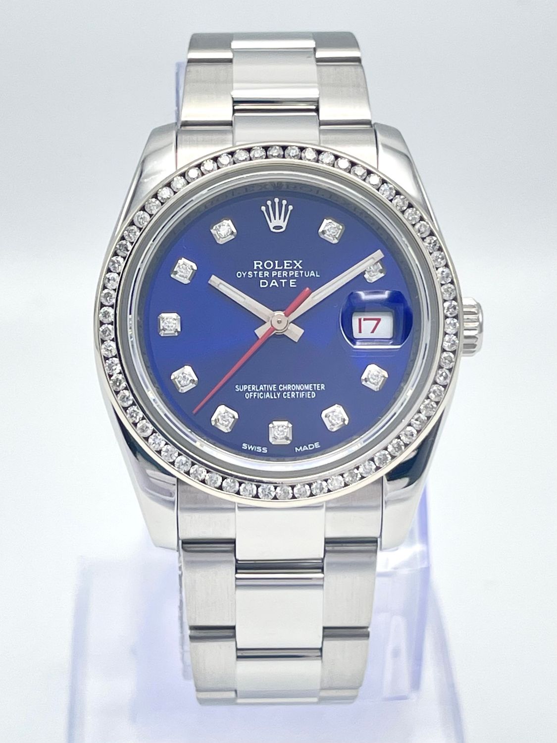 Rolex Datejust Turn O Graph 116264 36mm Blue Diamond Dial Diamond Bezel Oyster