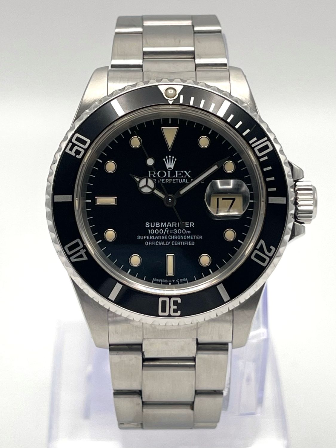 Rolex Submariner Date 16610 40mm Black Dial Black Aluminium Bezel Sub Box