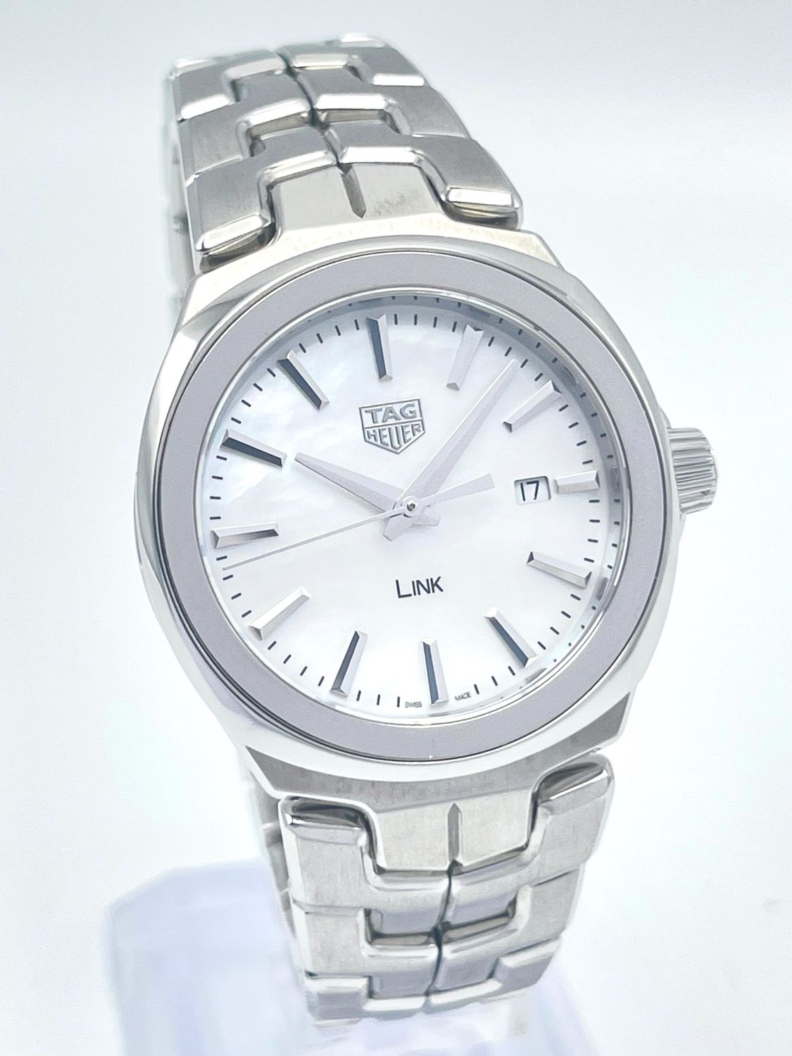 Ladies Tag Heuer Link WBC1310 32mm Mother of Pearl Dial Steel Quartz Papers