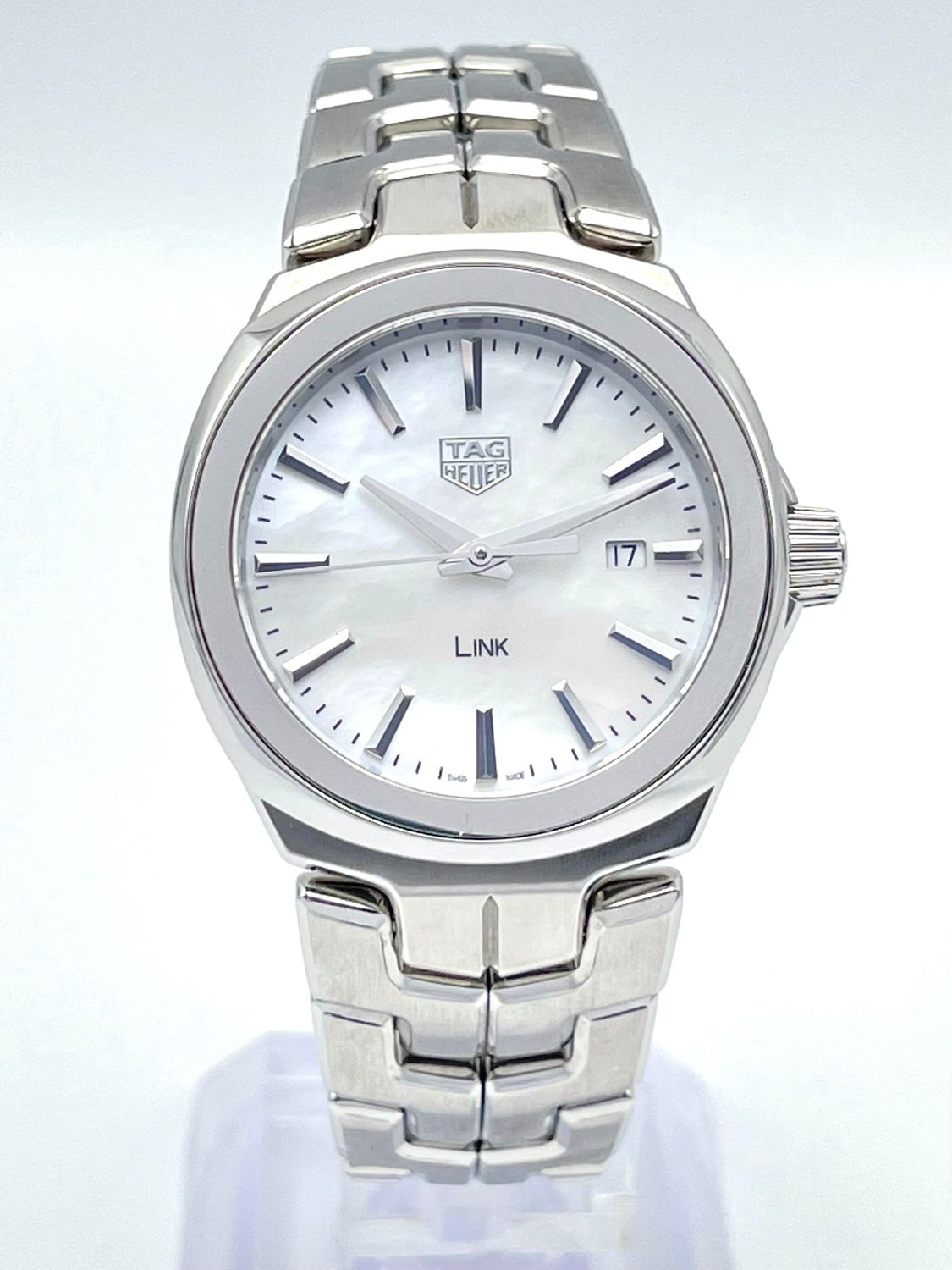 Ladies Tag Heuer Link WBC1310 32mm Mother of Pearl Dial Steel Quartz Papers