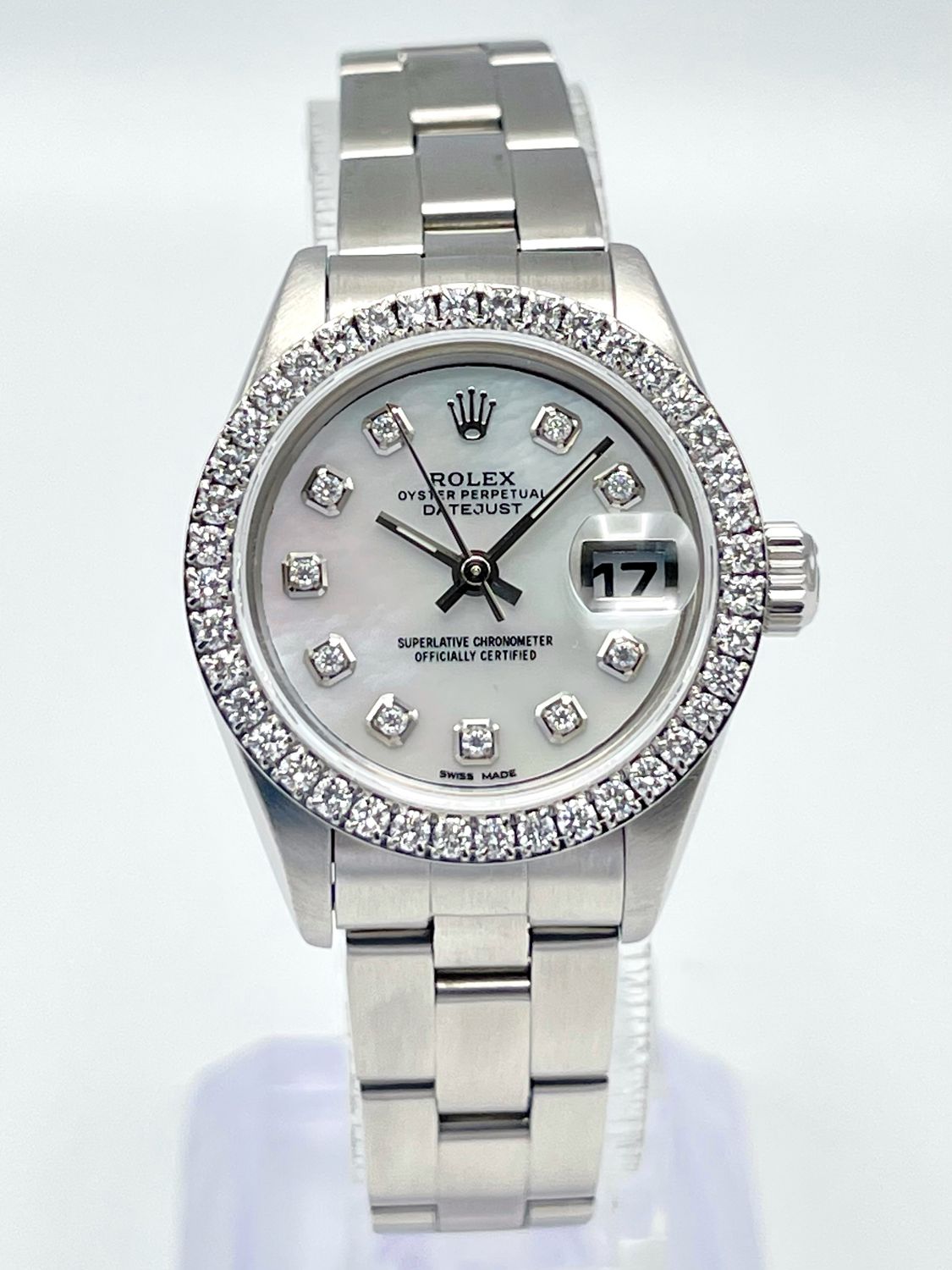 Rolex Datejust Ladies 26mm 69160 Mother of Pearl Diamond Dial &amp; Diamond Bezel