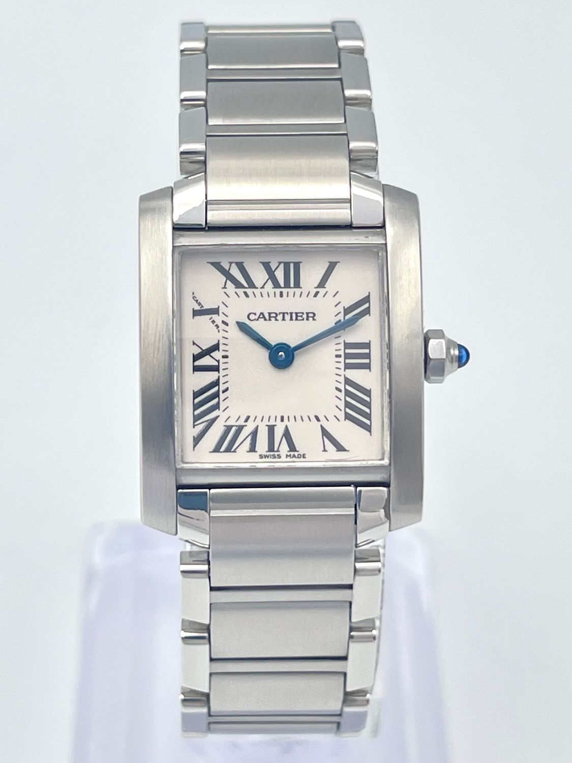 Cartier Tank Francaise 20mm 2384 White Dial Stainless Steel Papers