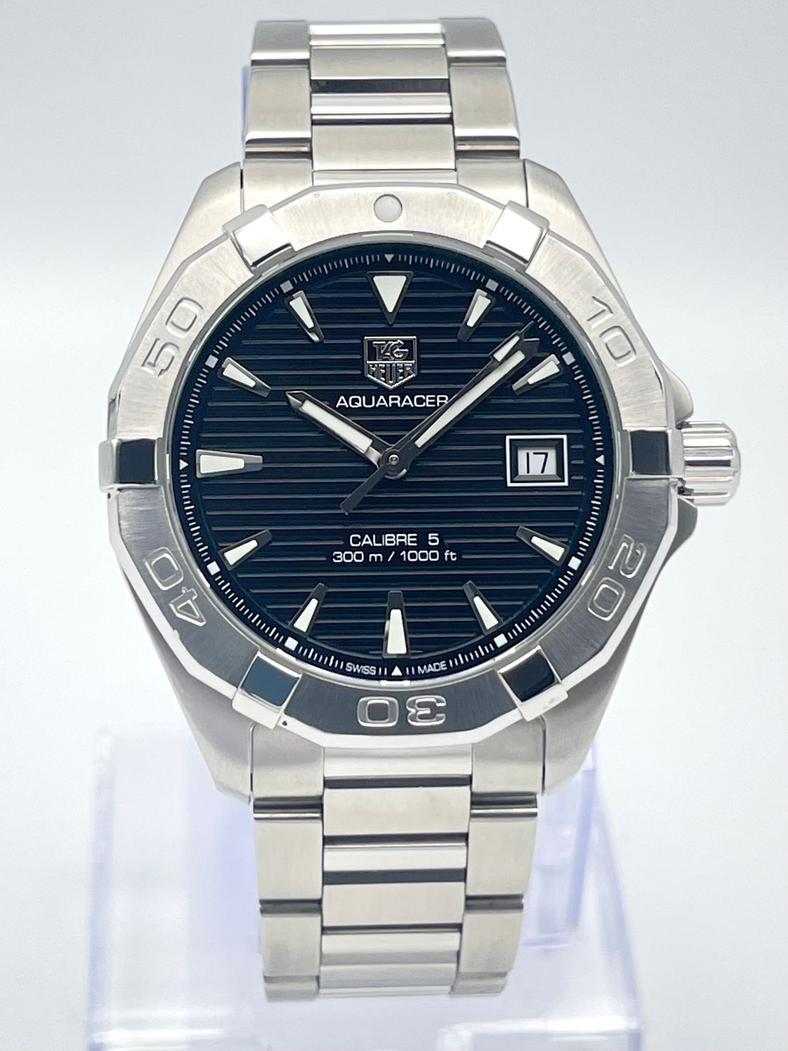 Tag Heuer Aquaracer WAY2110 41mm Black Dial Automatic 2016 Steel Papers