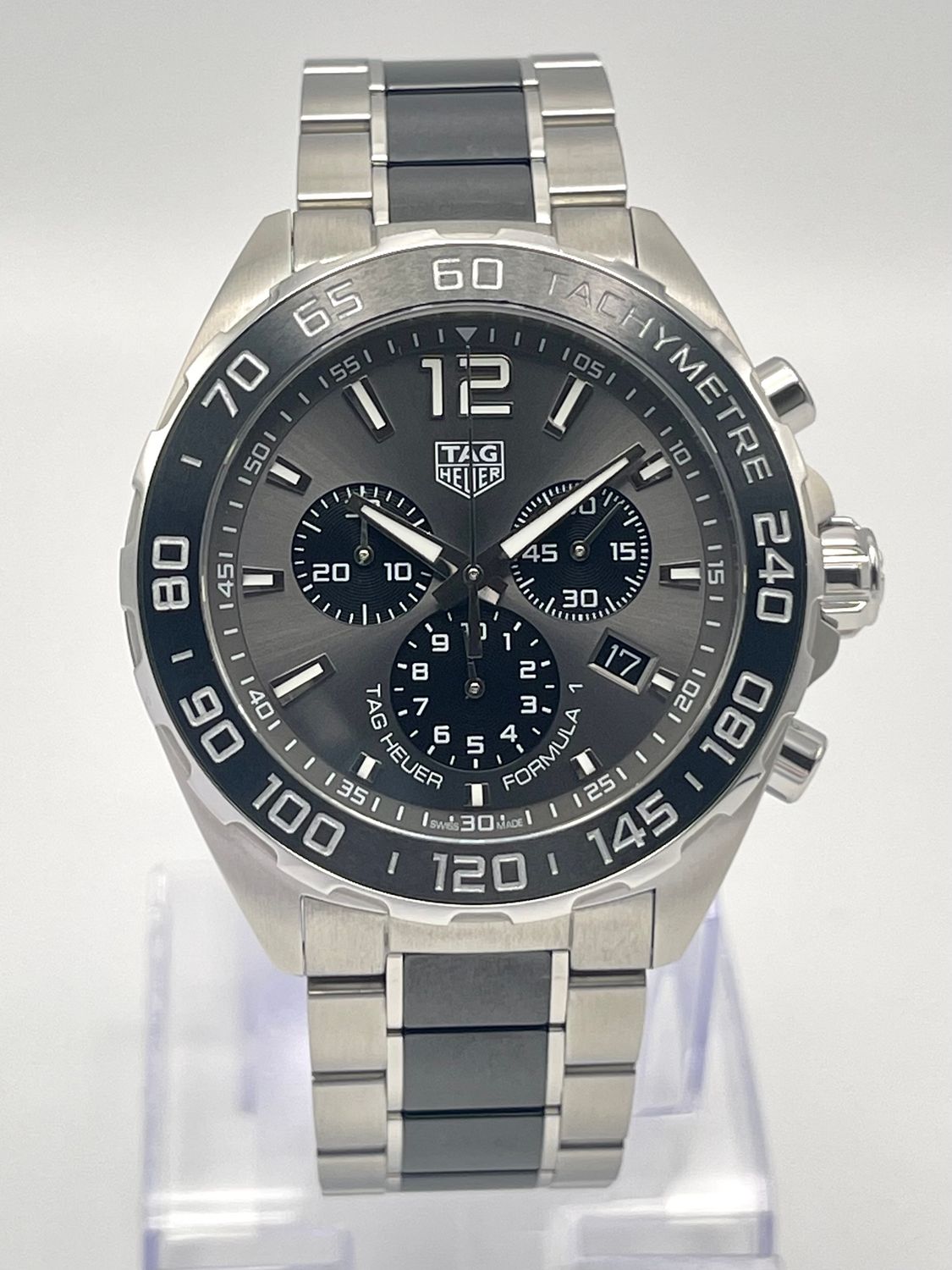Tag Heuer Formula 1 CAZ1011 43mm Chronograph Ceramic Black Dial Quartz Papers
