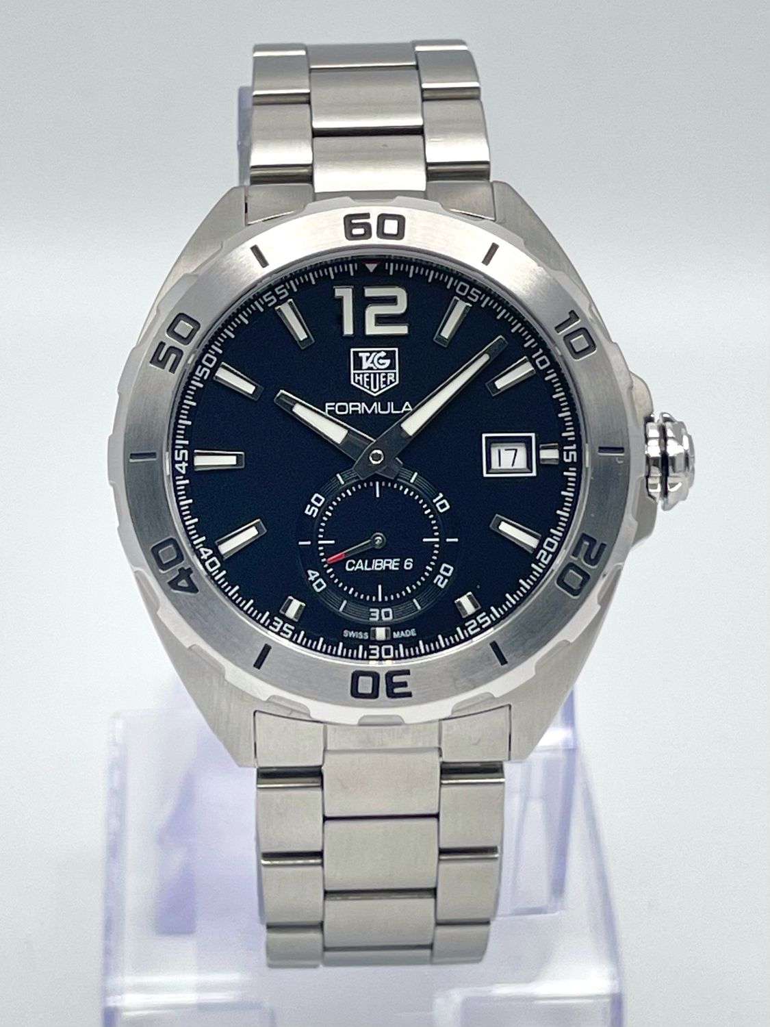 Tag Heuer Formula 1 WAZ2110 41mm Black Dial Calibre 6 Stainless Steel Papers