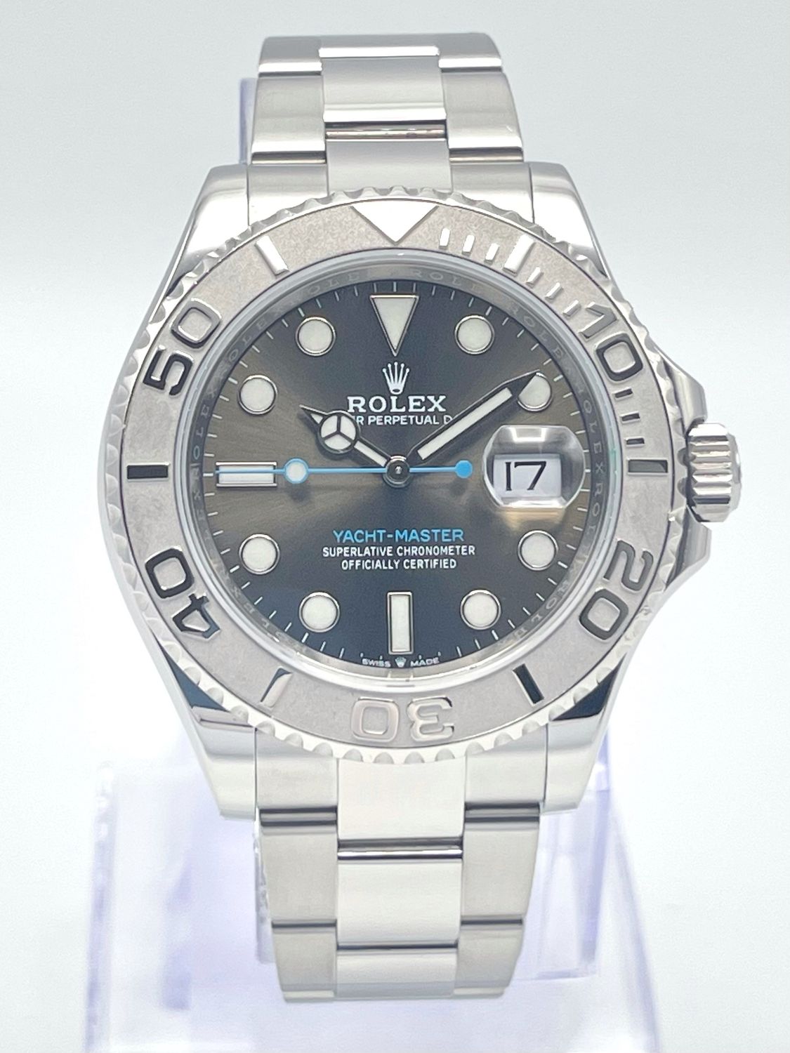 Rolex Yacht-Master Date 126622 40mm Grey Rhodium Dial Platinum Bezel Papers 2021