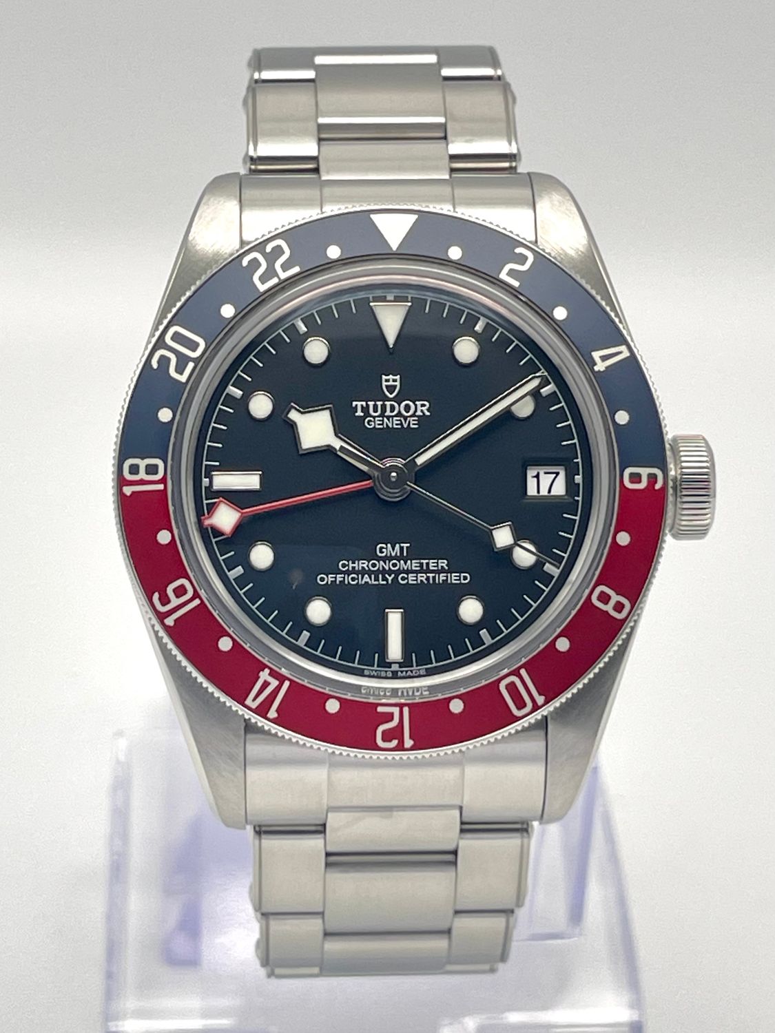 Tudor Black Bay GMT 79830RB 41mm Pepsi Black Dial Red Blue Bezel Papers