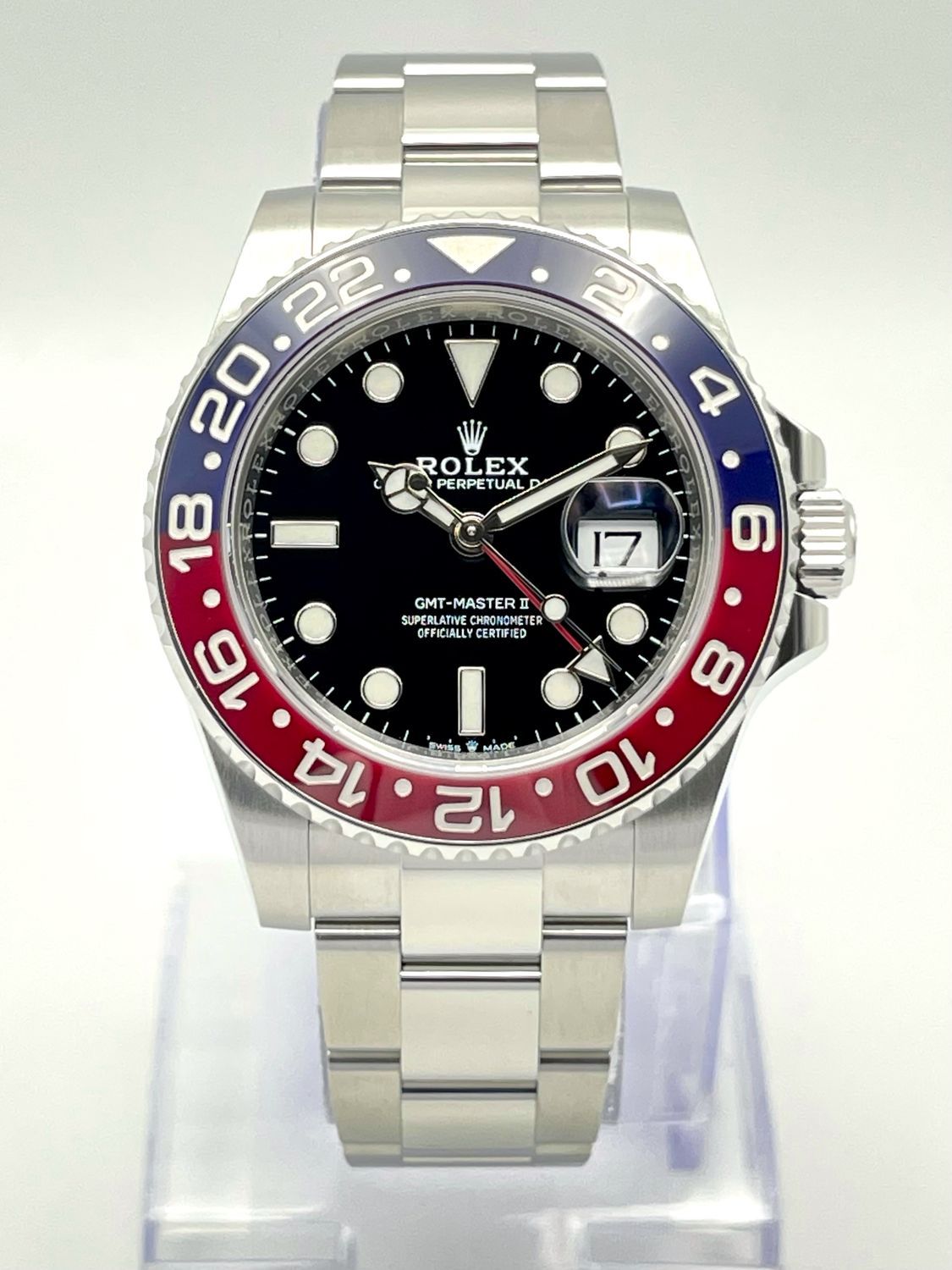 Rolex GMT-Master II 126710BLRO 40mm Pepsi Blue &amp; Red Bezel Black Dial Oyster Box