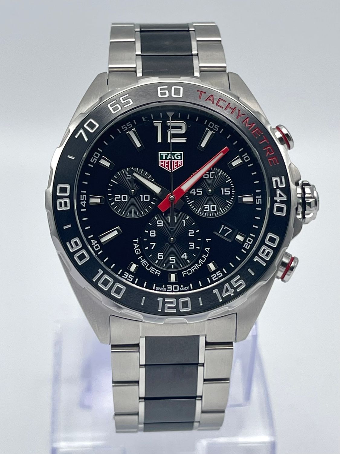 Tag Heuer Formula 1 CAZ101Z 43mm Chronograph Ceramic Black Dial Limited Papers