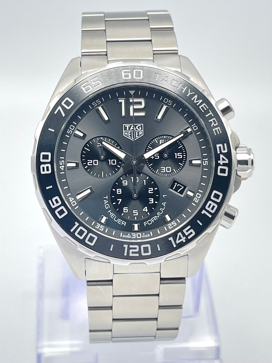 Tag Heuer Formula 1 CAZ1011 43mm Ceramic Chronograph Grey Dial 2025 Papers