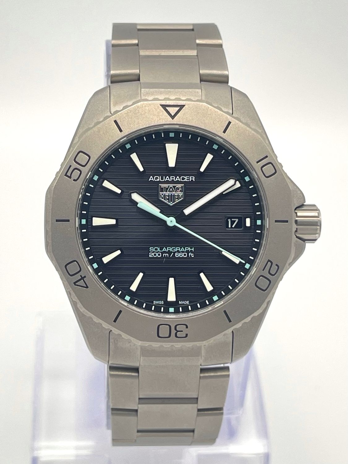 Tag Heuer Aquaracer 40mm WBP1180 Black Dial Pro 200 Solargraph Titanium 2025