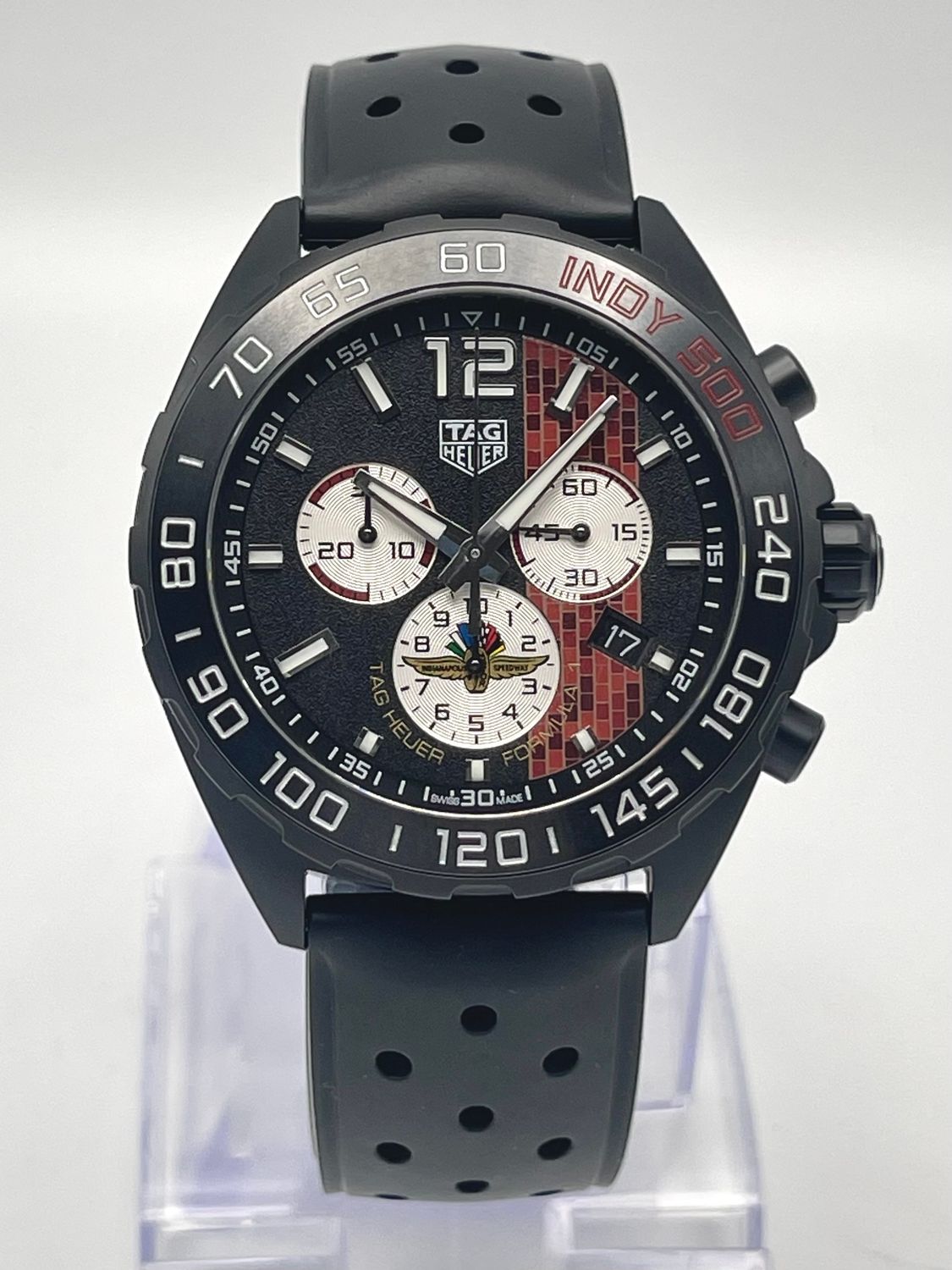 Tag Heuer Formula 1 CAZ101AD 43mm Chronograph Indy 500 Carbon Limited Papers