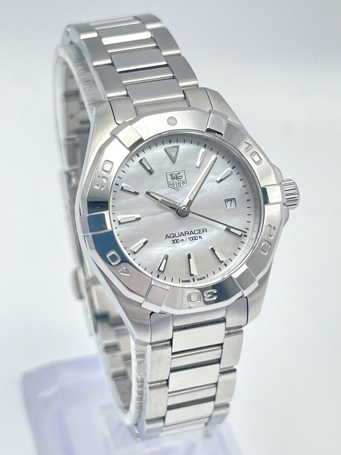 Tag Heuer Aquaracer WAY1412 27mm Mother of Pearl Dial Stainless Bezel Papers