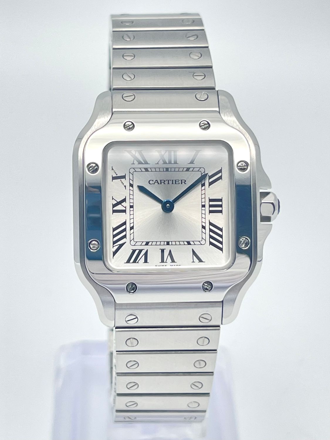 Ladies Cartier Santos 27mm WSSA0082 4626 2026 Silver dial Stainless Papers