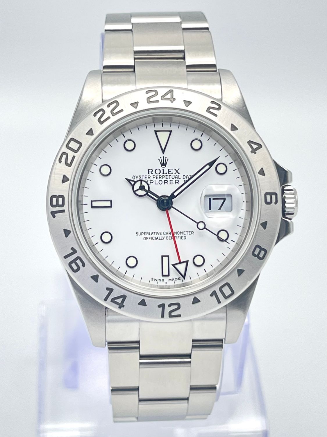 Rolex Explorer II GMT Date 16570 40mm Polar White Dial Steel Oyster 2005 Box