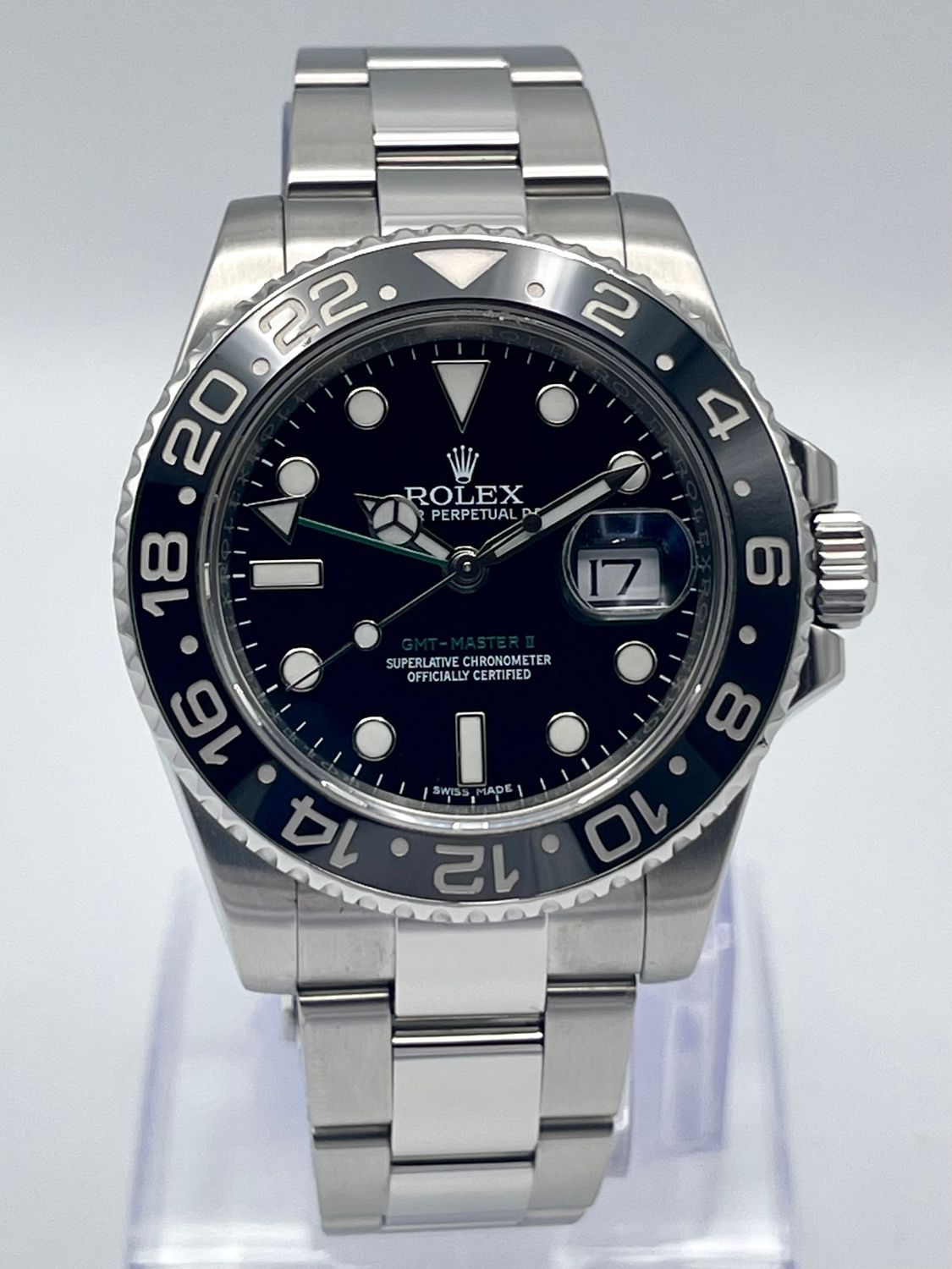 Rolex GMT-Master II 116710LN 40mm Ceramic Stainless Steel Black Dial Papers
