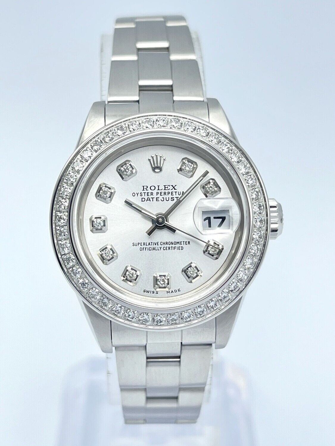 Rolex Datejust 26mm 79190 Silver Diamond Dot Dial &amp; Diamond Bezel Box
