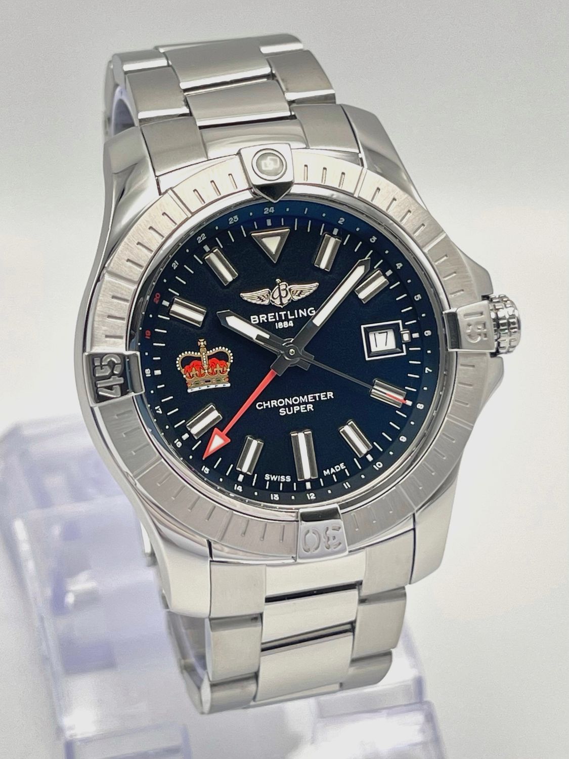 Breitling Avenger GMT Police Limited Edition A32397 43mm Black Dial Papers