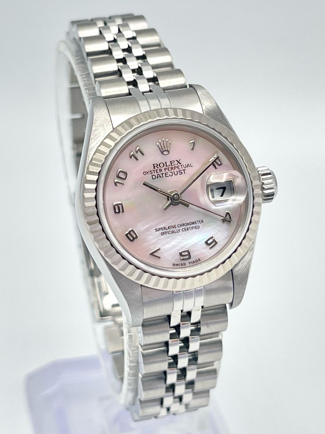 Rolex Datejust Ladies 26mm 79174 Factory MOP Dial Fluted Bezel Jubilee Box