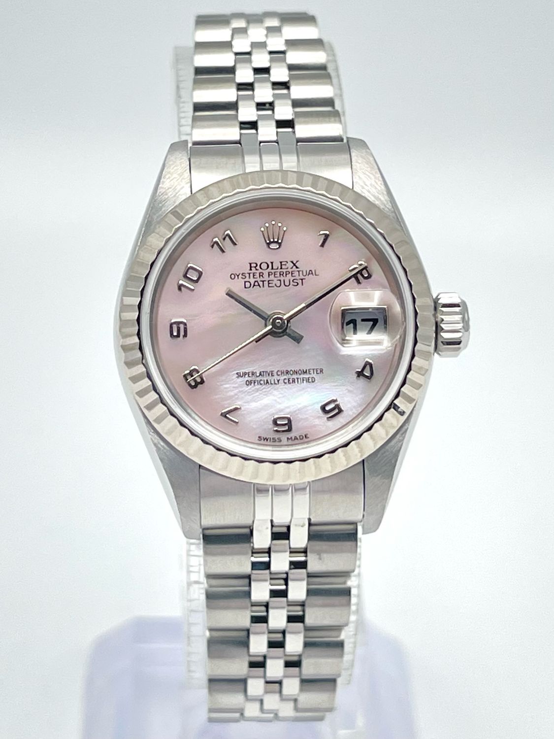 Rolex Datejust Ladies 26mm 79174 Factory MOP Dial Fluted Bezel Jubilee Box