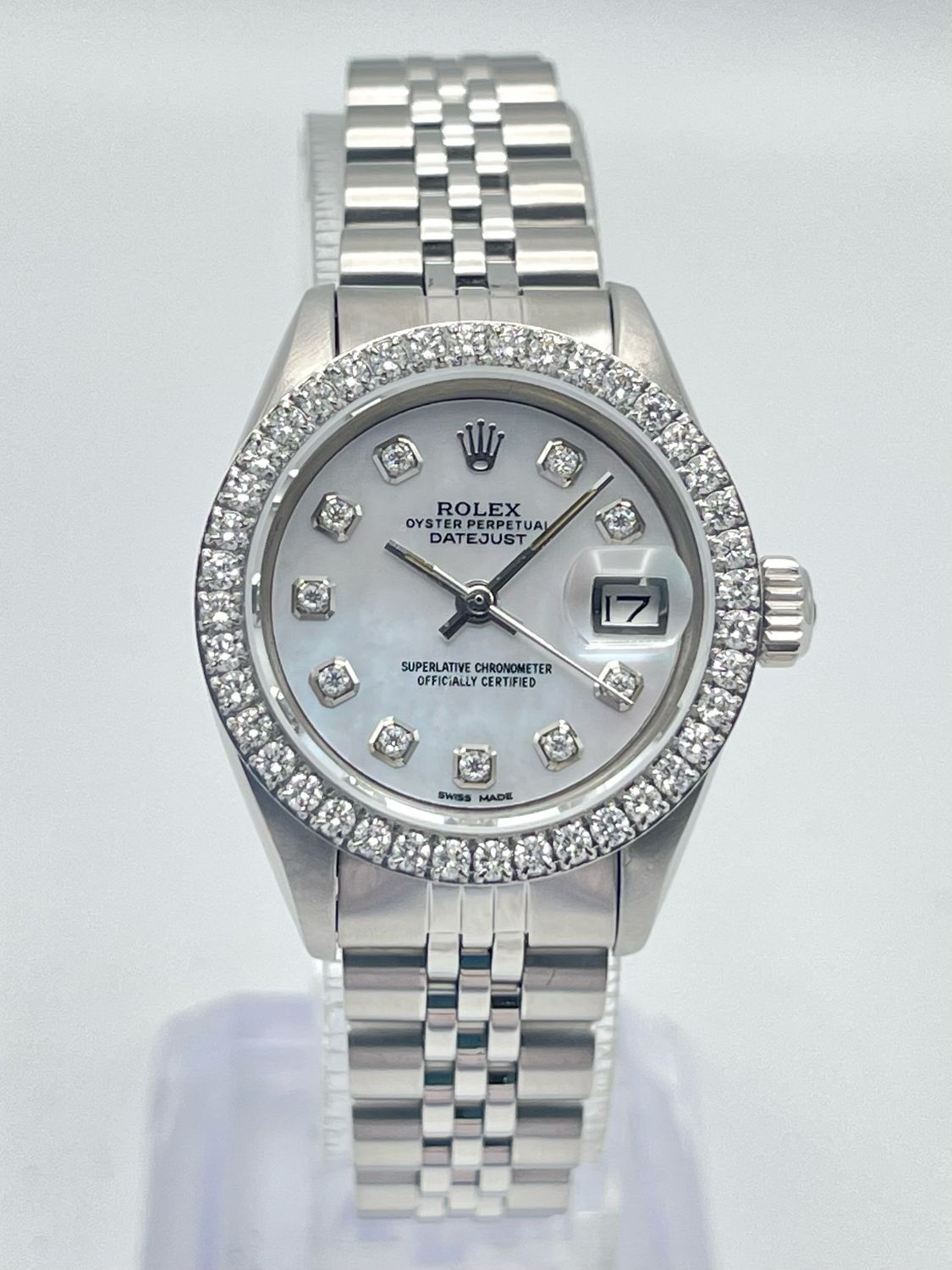 Rolex Datejust 26mm 6917 Mother of Pearl Diamond Dial Diamond Bezel Jubilee Box