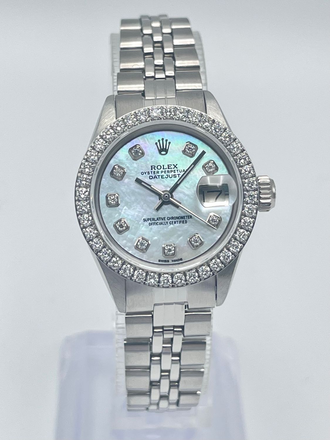 Rolex Datejust 26mm 6917 Mother of Pearl Diamond Dial Diamond Bezel Jubilee Box