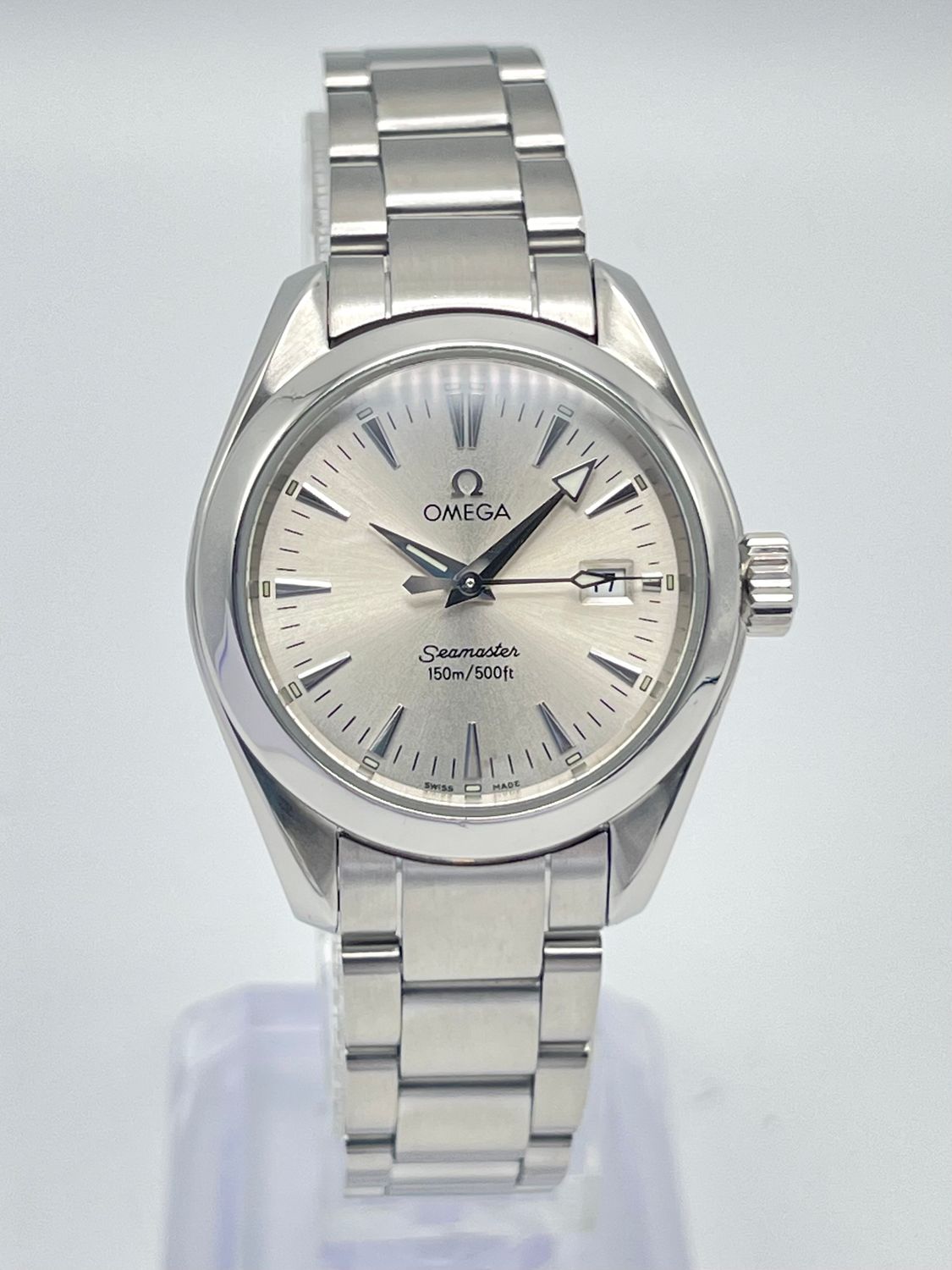 Ladies Omega Seamaster Aqua Terra 150m Silver Dial 29mm Stainless Steel 2577.30