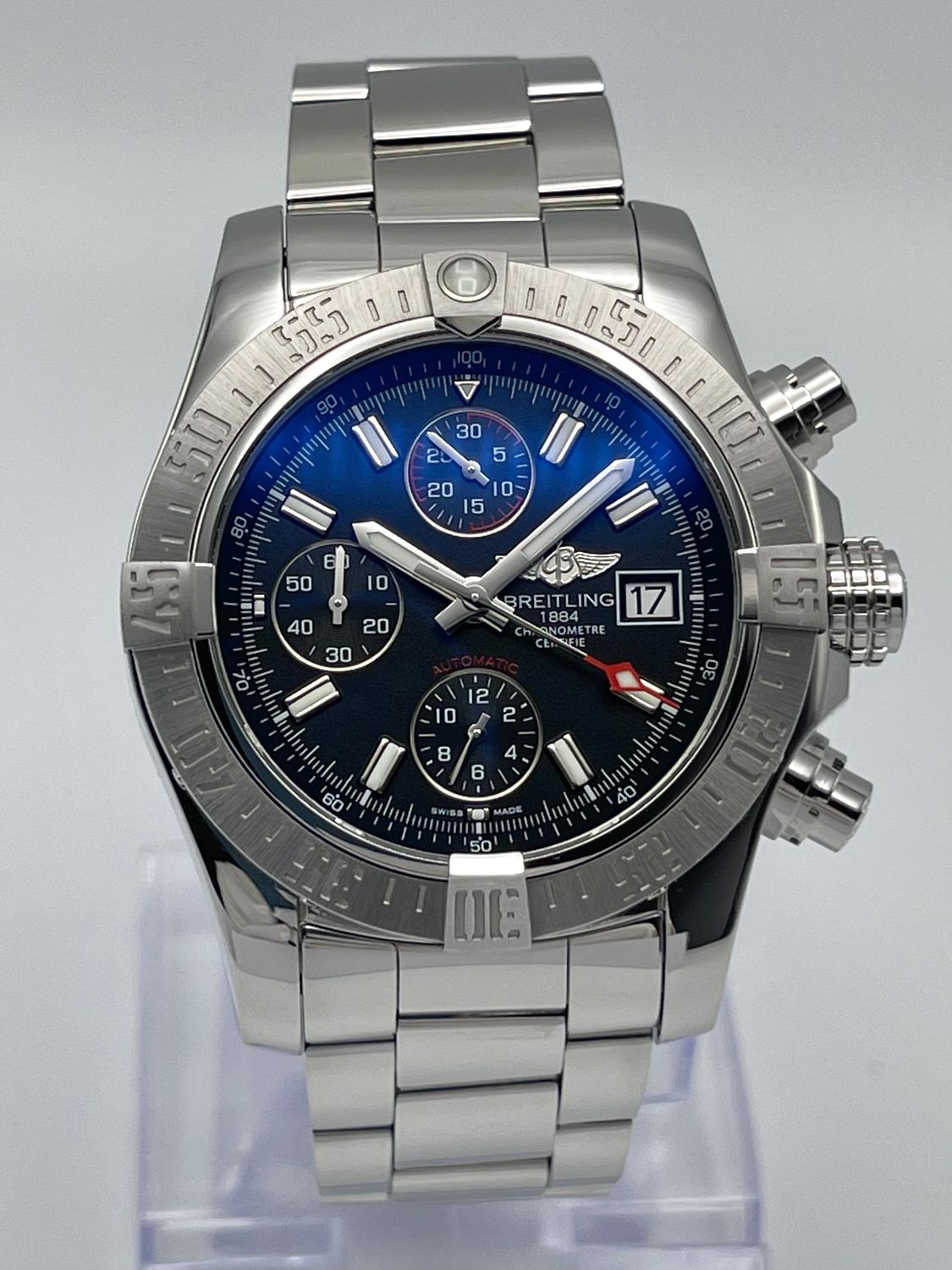 Breitling Avenger II A13381 43mm Chronograph Automatic Black Dial Box &amp; Papers