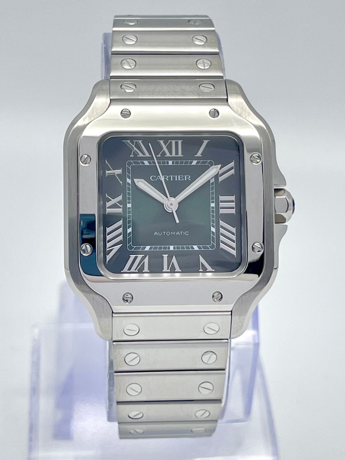 Cartier Santos 35.1mm WSSA0061 Green Dial Stainless Steel Box &amp; Papers 2025