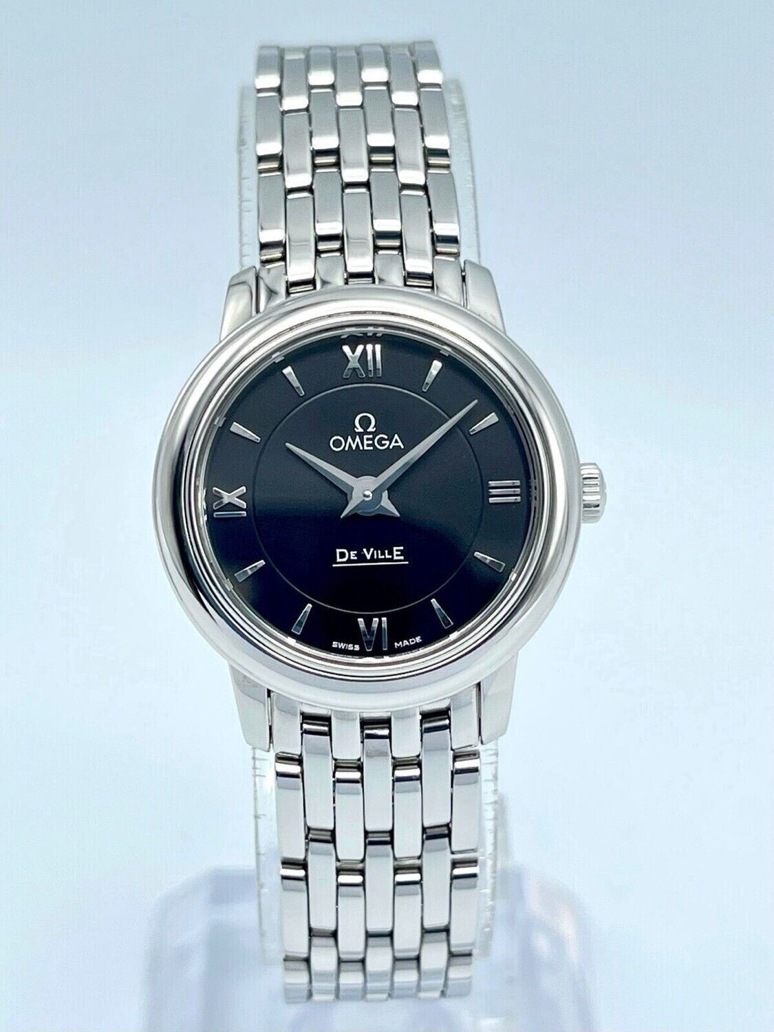 Omega De Ville Prestige Black Dial 24.4 mm Stainless Steel Quartz Box