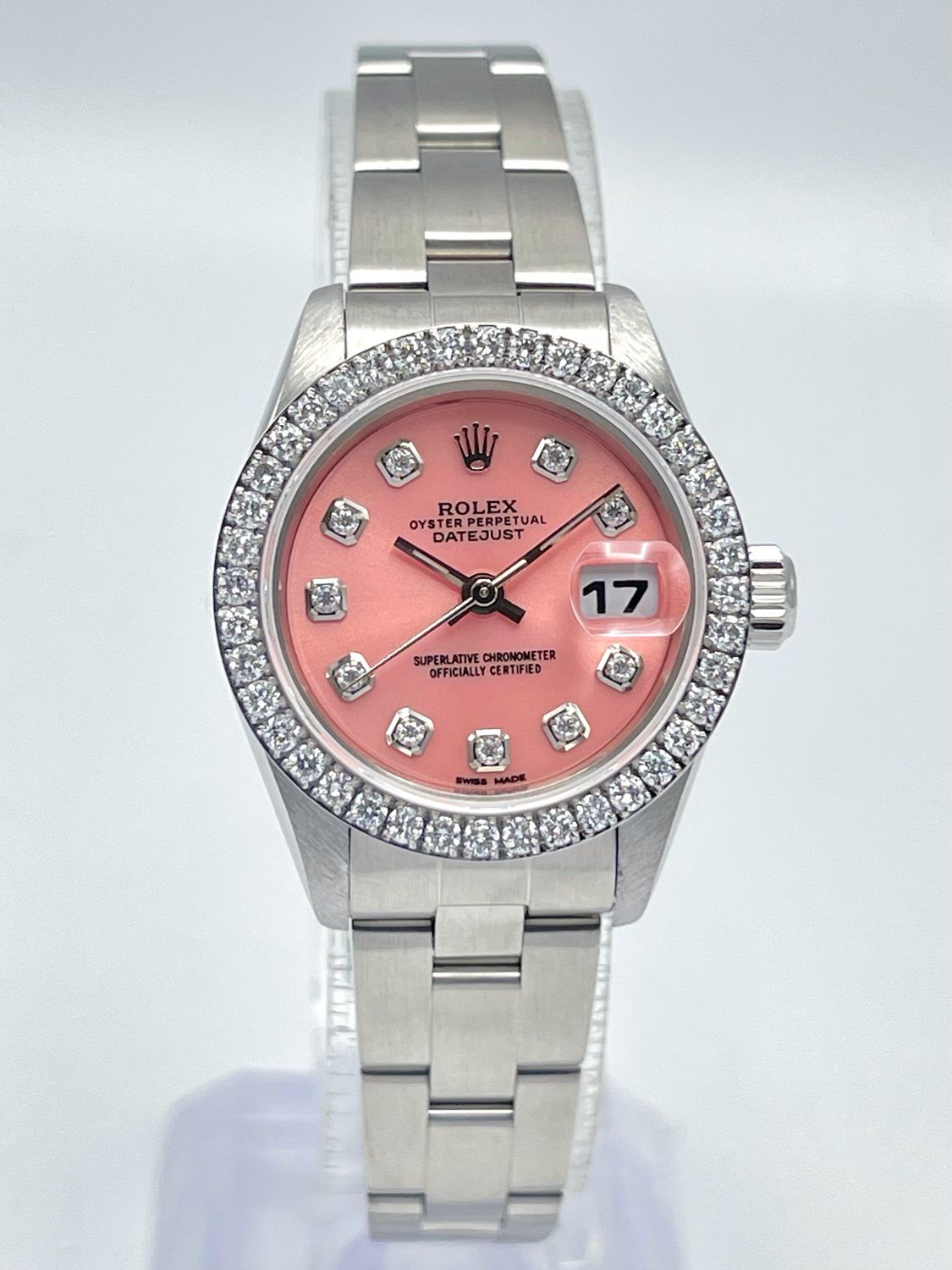 Rolex Datejust Ladies 26mm 69160 Pink Diamond Dial &amp; Diamond Bezel Box