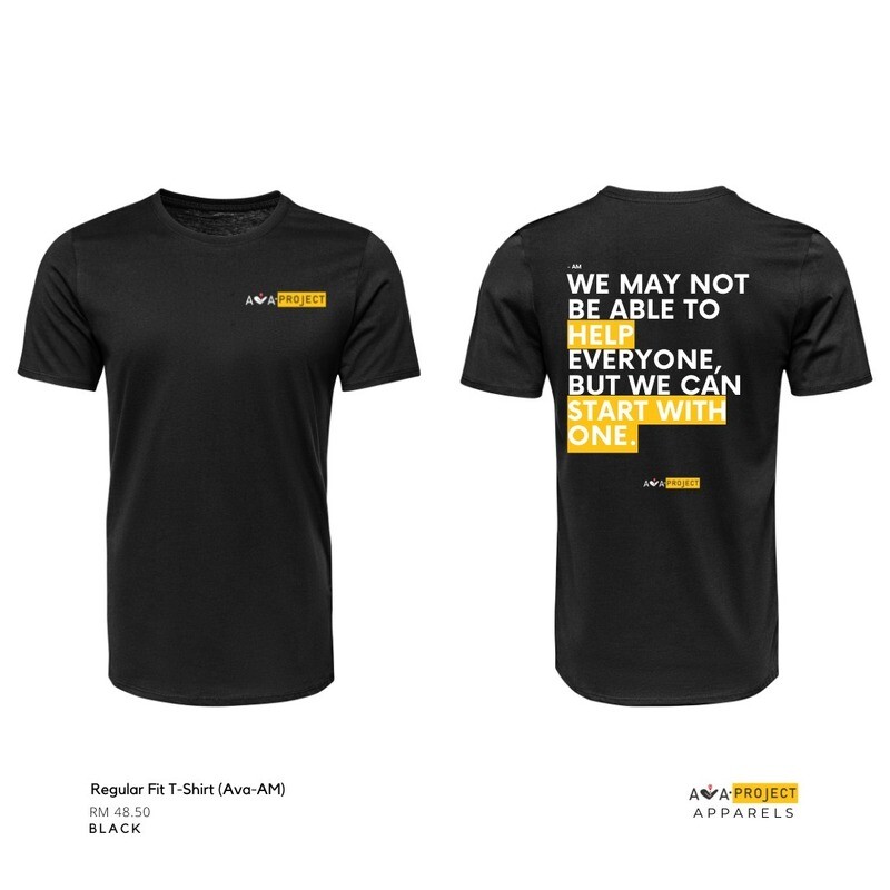 REGULAR FIT T-SHIRT (AVA-AM) BLACK