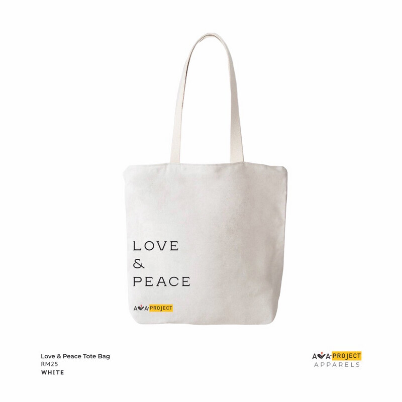 LOVE &amp; PEACE TOTE BAG