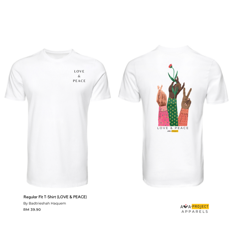 REGULAR FIT T-SHIRT (LOVE &amp; PEACE)