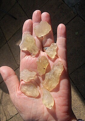 Manifestation Powerful Libyan Desert Glass &amp; Herkimer Crystal Glass Vial Pendant