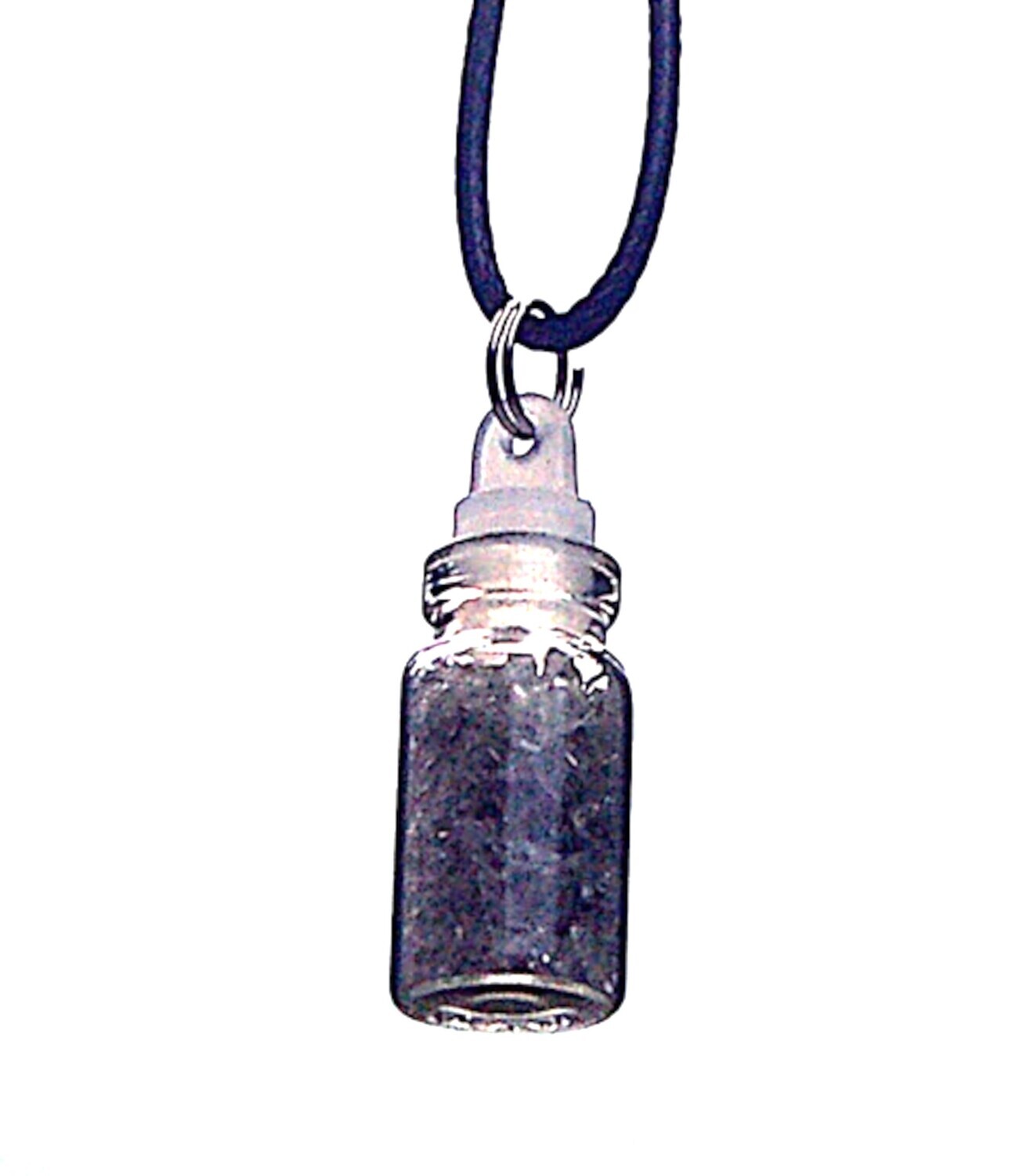 Moldavite and Herkimer Dust Star Born Creation Crystal Bottle Pendant Crystal Genuine Authentic