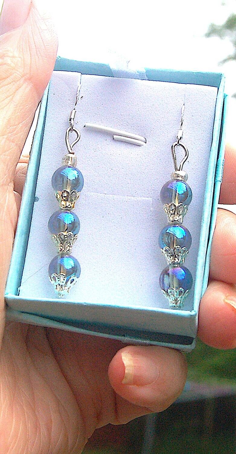 Quantum Healing Codes High Frequency Celestial Aura Boxed Earrings Spiritual Ascension and Higher Purpose Alignment Frequencies