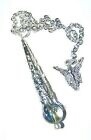 Mystic Celestial Blue Aura Quartz Crystal Pendulum & Angel B Grade Pale Sale