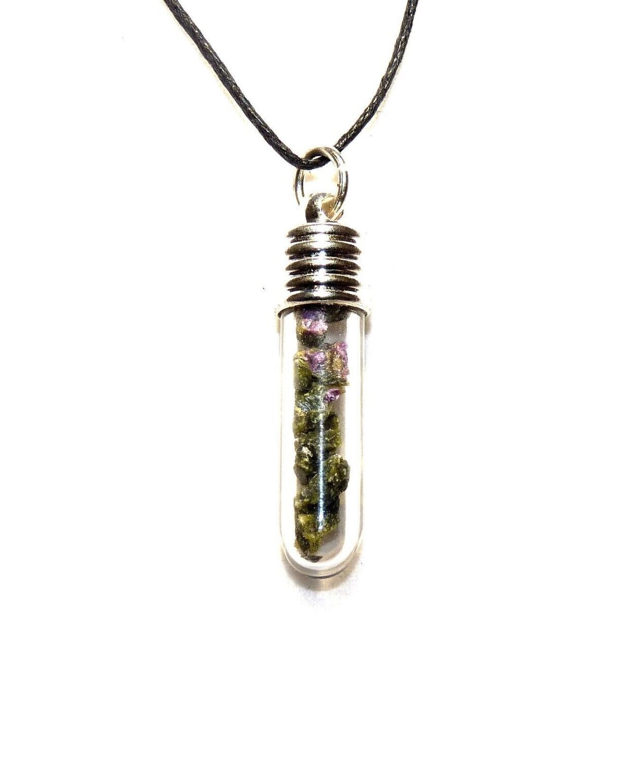 Large Atlantisite Crystal Pendant Toughened glass Vial Raises Kundalini