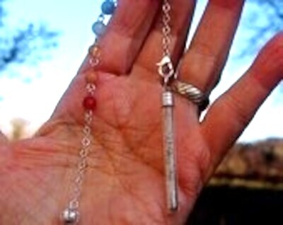2 1/4 " Authentic Moldavite Dust Star Born Creation Crystal Pendulum Chakra Chain  Boxed Gift