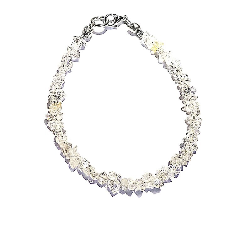 Herkimer Diamond Quartz Crystal Bracelet Stimulate 3rd Eye Psychic Abilities - Restore Divine Blueprint