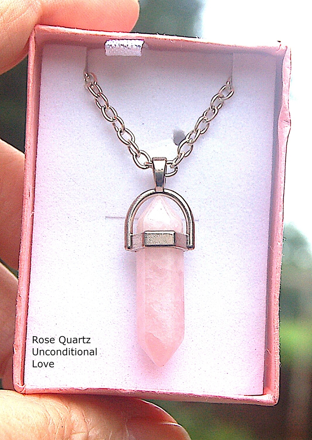 5 Boxed Crystal Pendants Xmas Gift Clearance Bargain - Rose Quartz Lapis Labradorite Charoite Rhodonite